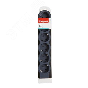 Удлинитель серии  Стандарт   6 x 2К+З без кабеля, цвет: черный 694580 Legrand - 2