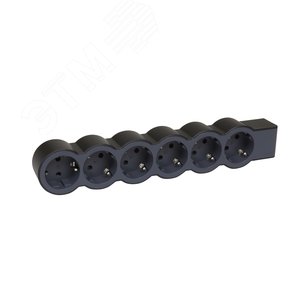 Удлинитель серии  Стандарт   6 x 2К+З без кабеля, цвет: черный 694580 Legrand - 3