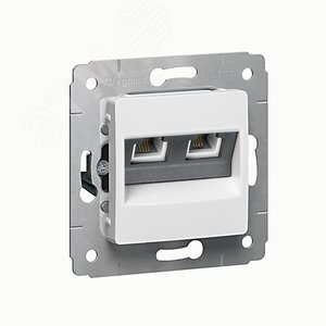 Изображение товара CARIVA Розетка телефонная RJ11 - 2 входа белая (шт)
