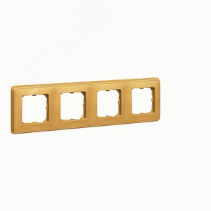 Изображение товара CARIVA Рамка 4 поста матовое золото (шт)