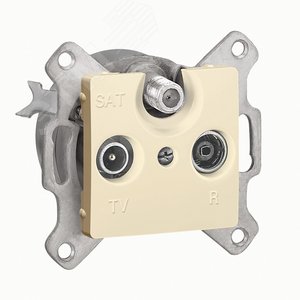 Изображение товара Cariva Розетка телевизионная TV-FM-SAT звезда бежевая в рамку (шт)