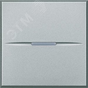 Изображение товара Axolute. Выключатель аксиальный одноклавишный 10А 250В. Винтовые клеммы. 2 модуля. Цвет Алюминий (шт)