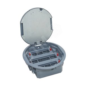 Изображение товара Коробка напольная круглая с горизонтальным размещением суппортов с регулировкой по высоте пластик 20 мод (шт)