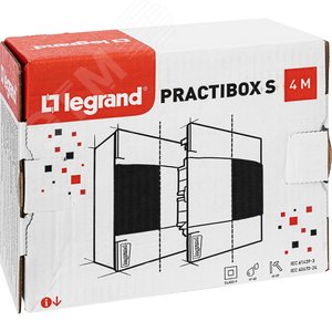 Practibox S Пластиковый щиток Навесной (ЩРн-П) 1X4 Дымчатая дверь 134614 Legrand - 4