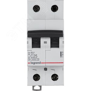 Выключатель автоматический двухполюсный RX3 4,5 кА C 25 А
