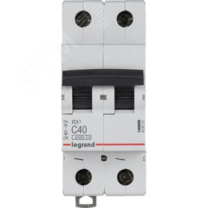 Выключатель автоматический двухполюсный RX3 4,5 кА C 40 А
