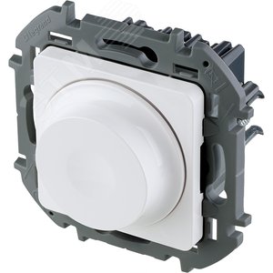 Светорегулятор поворотный без нейтрали 300Вт INSPIRIA белый 673790 Legrand - 4
