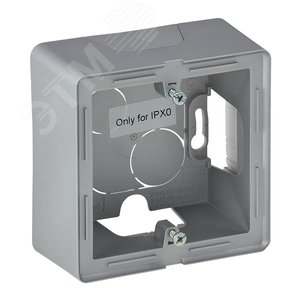 Изображение товара Valena LIFE Коробка наружная 1 пост алюминий (шт)