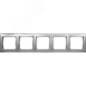 Изображение товара VALENA Рамка 5 постов горизонтальная алюминий модерн (шт)