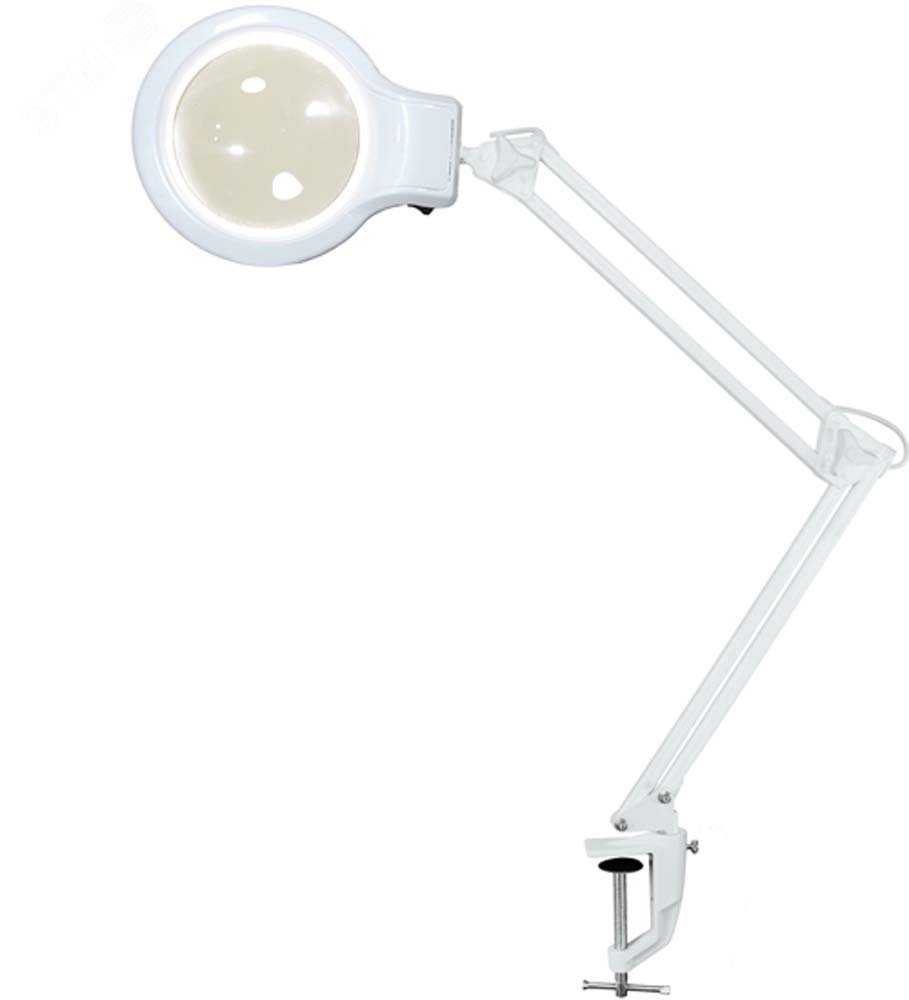 Светильник светодиодный Леда С20 LED 8 Вт на струбцине с увеличительной линзой 2D 1271739 Трансвит - превью 4