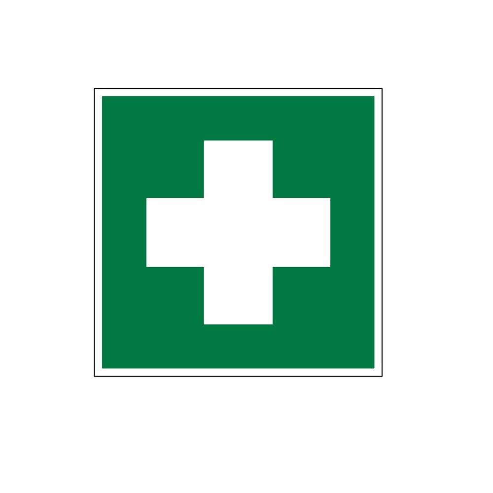 Указатель ДБУ69-5-001 У1 Знак медицинского и санитарного назначения 150x150 зеленый фон RAL 7040