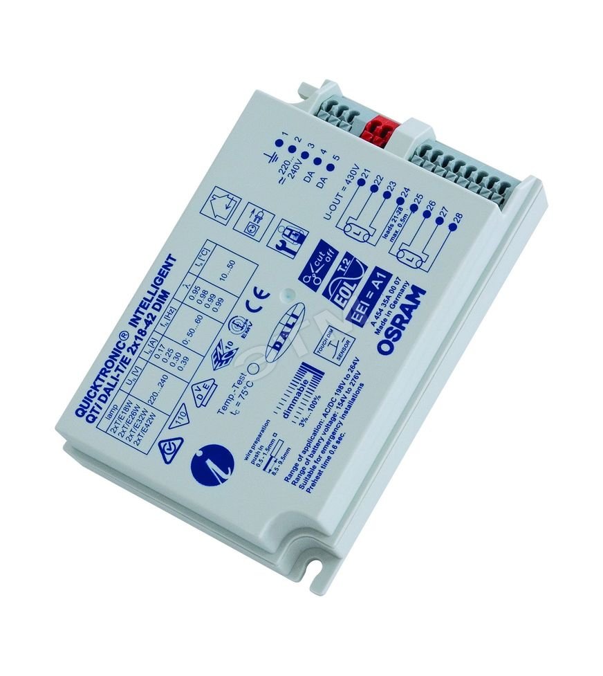 Пускорегулирующая аппаратура QTI DALI-T/E 2X18-42/220-240 DIM VS20 ...