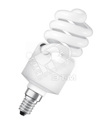 Лампа энергосберегающая КЛЛ 14/827 E14 D48х114 миниспираль Osram 646323 LEDVANCE