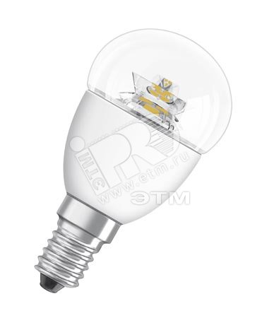 Лампа светодиодная LED 6Вт Е14 P40 CS тепло-белый Osram 912045 LEDVANCE