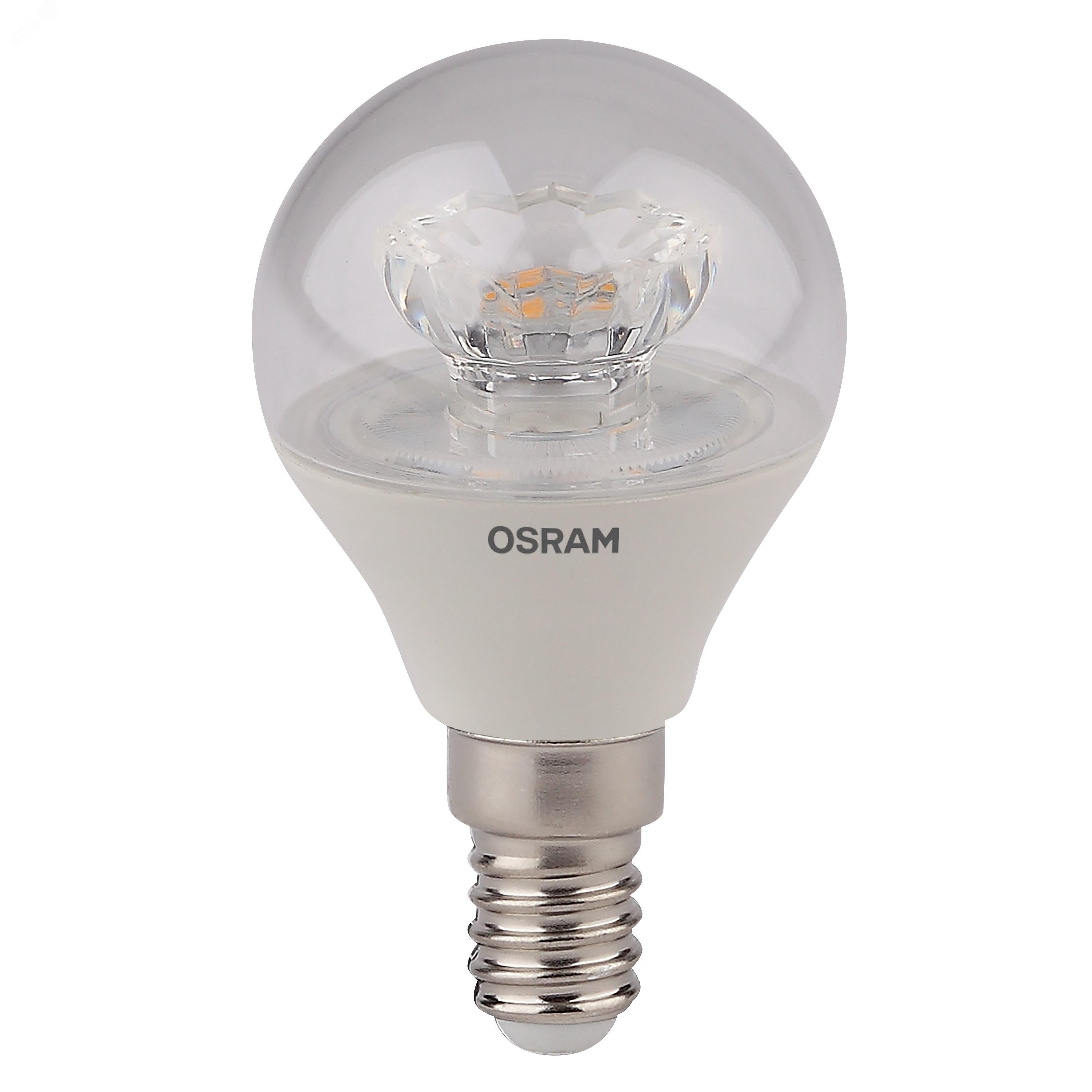 Лампа светодиодная LED 5.4Вт Е14 LS CLP40 тепло-белый прозрачная шар Osram 971622 LEDVANCE - превью 3