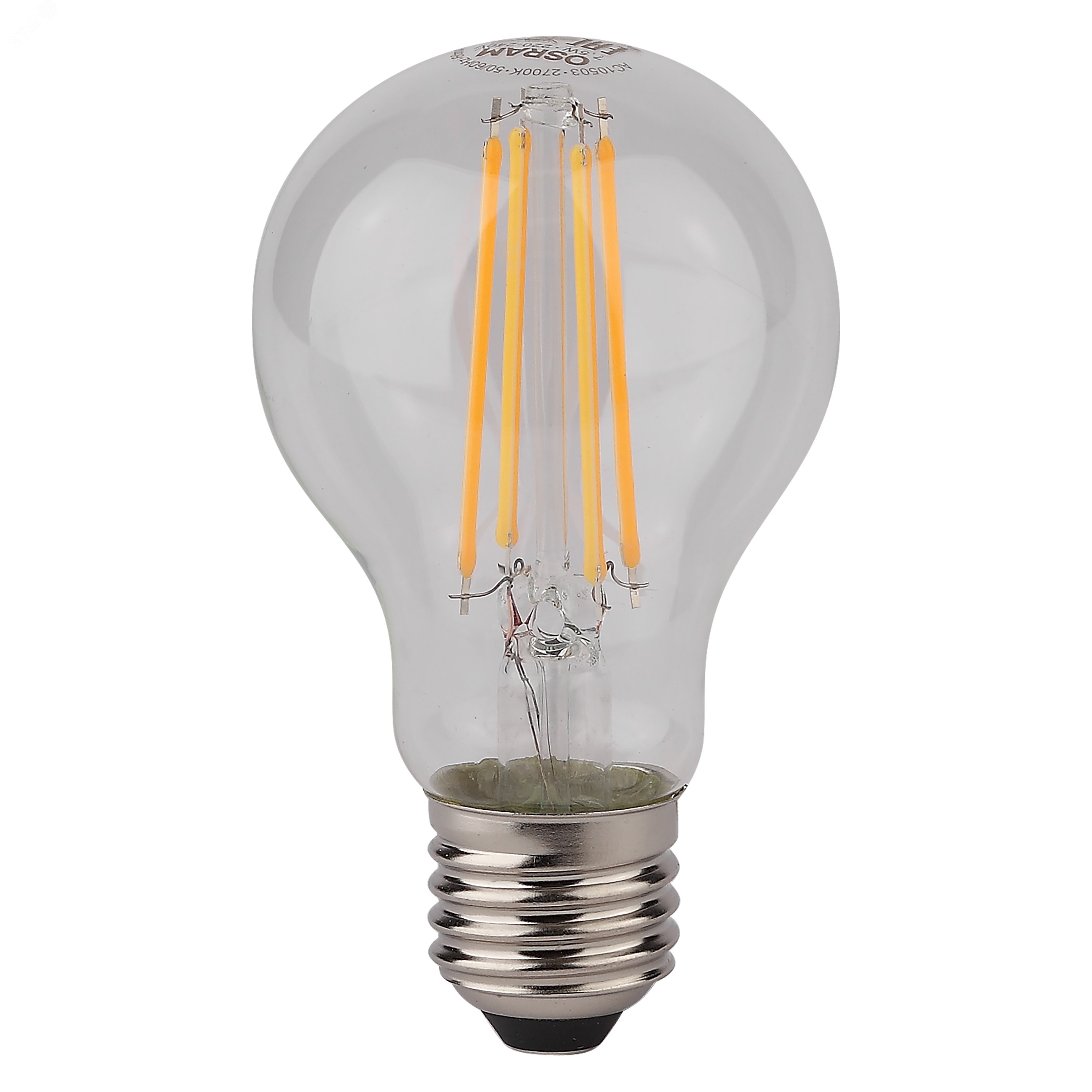 Лампа светодиодная LED 7Вт Е27 FILAMENT CLA60, тепло-бел, прозр. OSRAM 4058075055315 LEDVANCE - превью 2