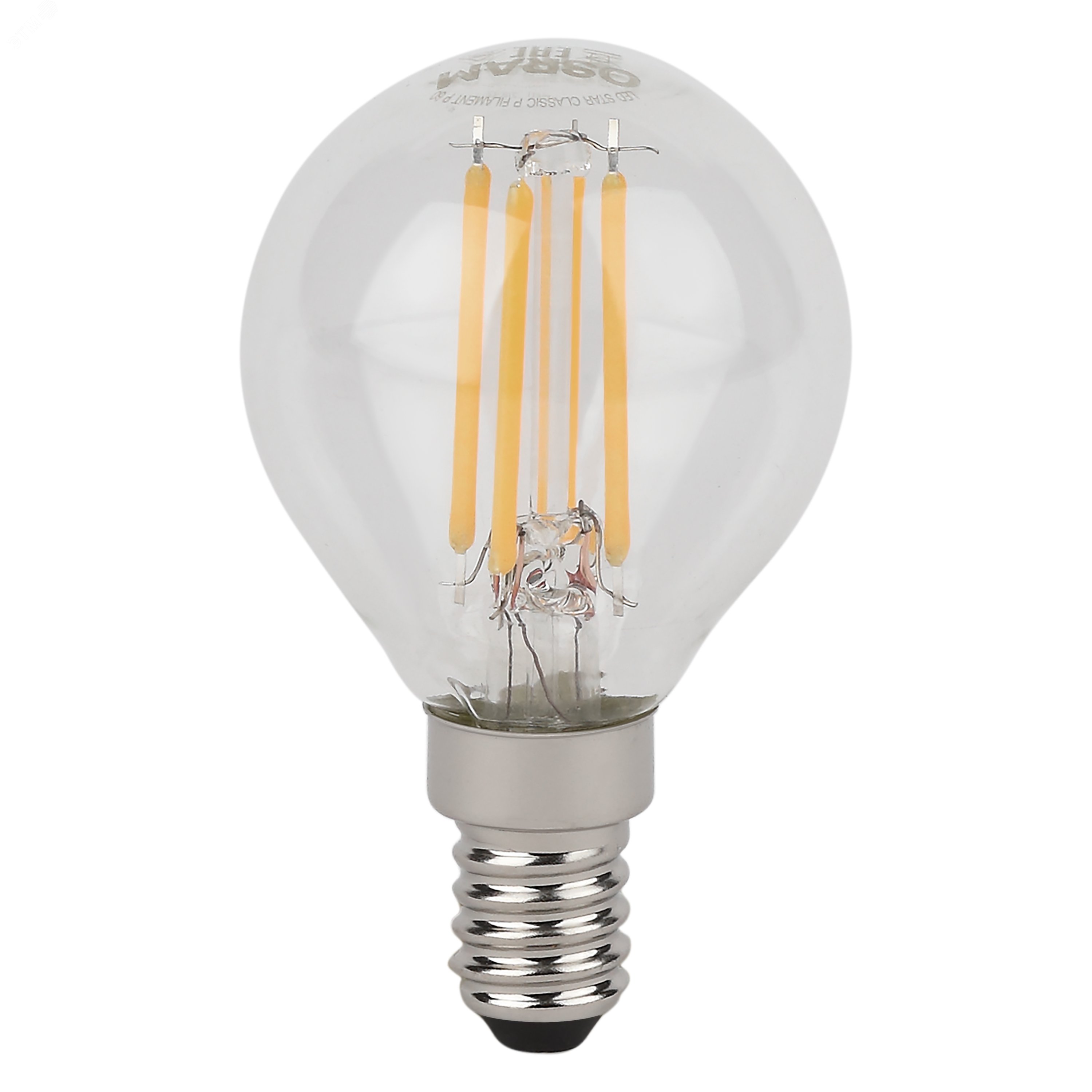 Лампа светодиодная филаментная LED Star Шарообразная 5Вт (замена 60Вт), 600Лм, 4000К, цоколь E14 OSRAM 4058075684447 LEDVANCE - превью 3