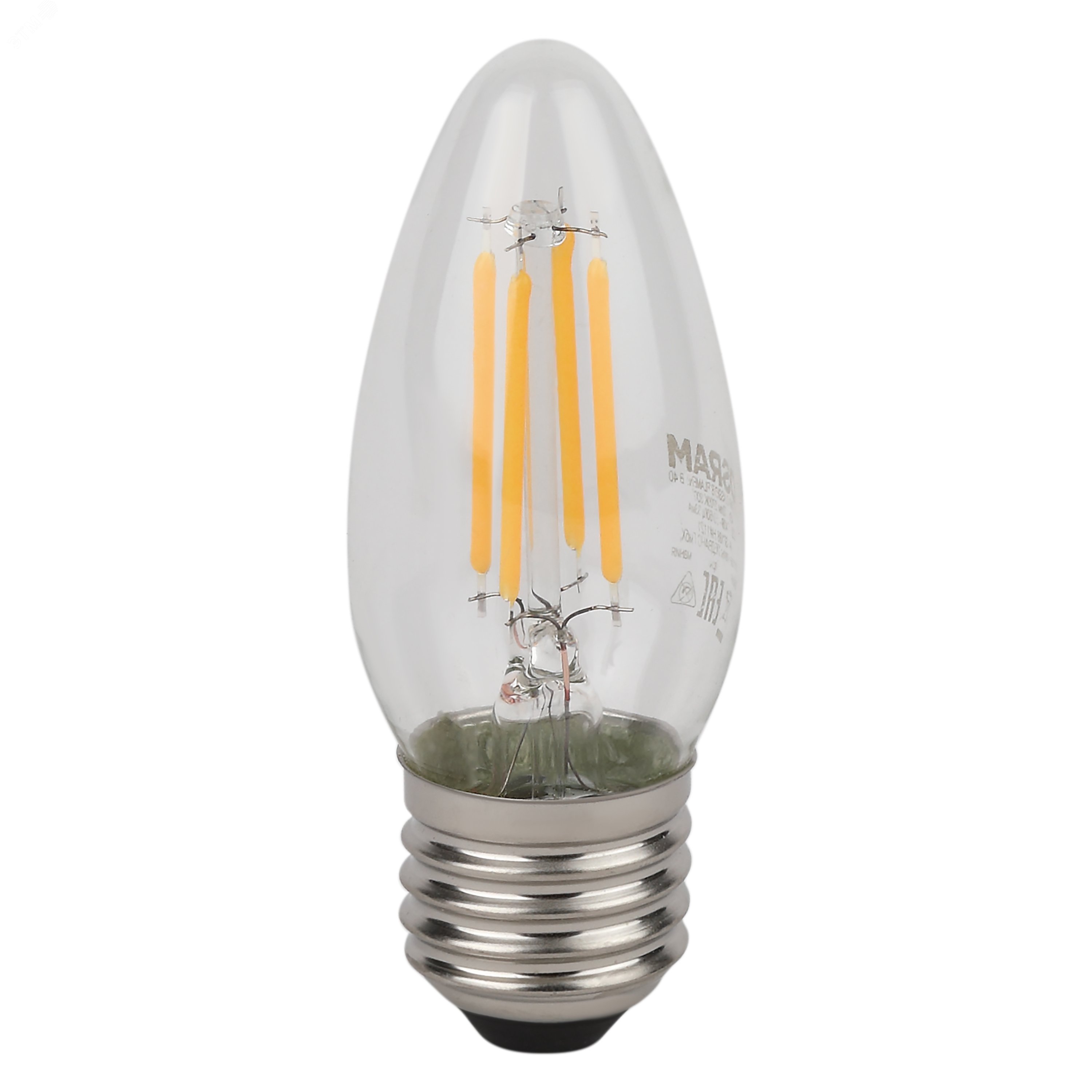 Лампа светодиодная филаментная LED Star Свеча 4Вт (замена 40Вт), 470Лм, 4000К, цоколь E27 OSRAM 4058075687844 LEDVANCE - превью 3