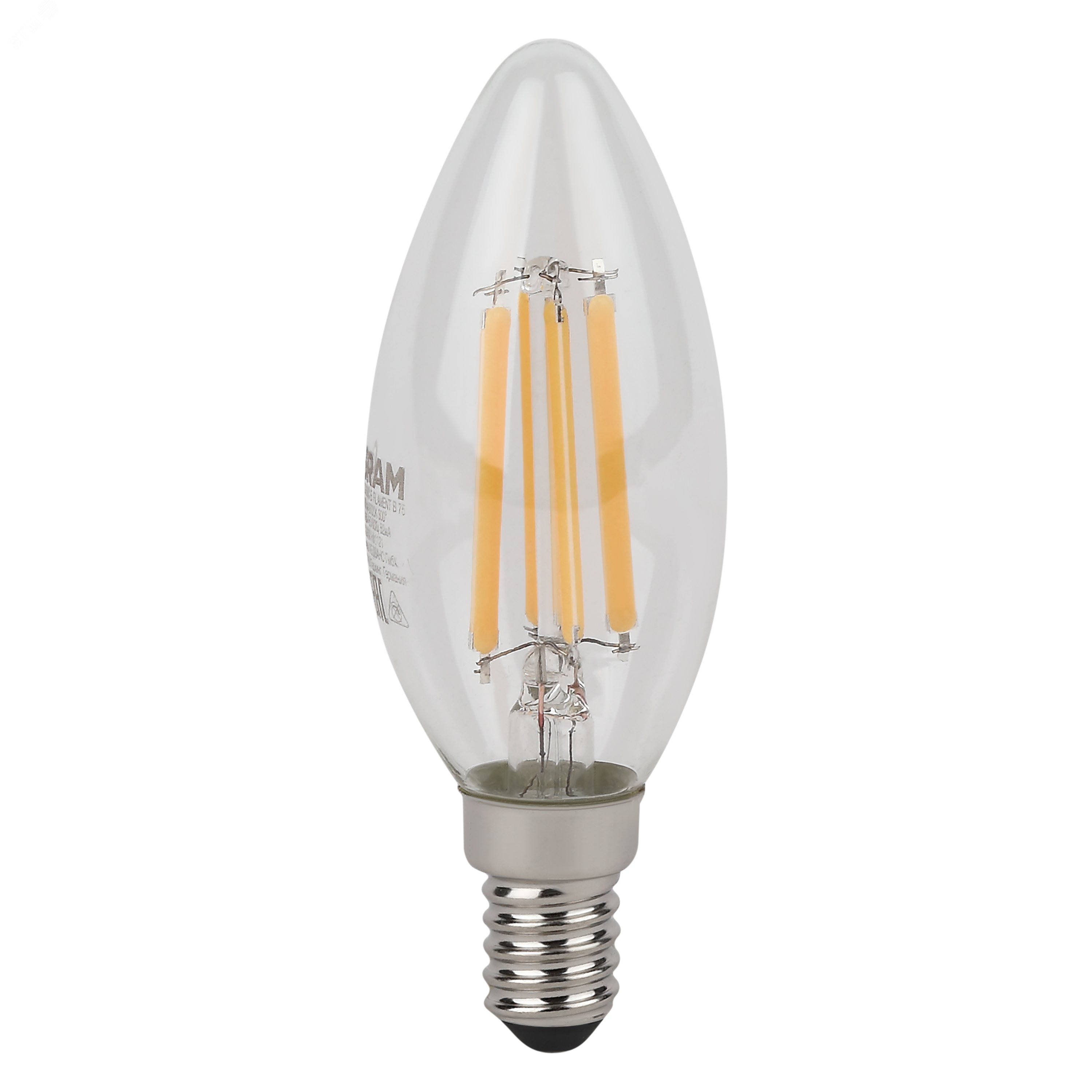 Лампа светодиодная филаментная LED Star Свеча 6Вт (замена 75Вт), 806Лм, 6500К, цоколь E14 OSRAM 4058075688001 LEDVANCE - превью 3