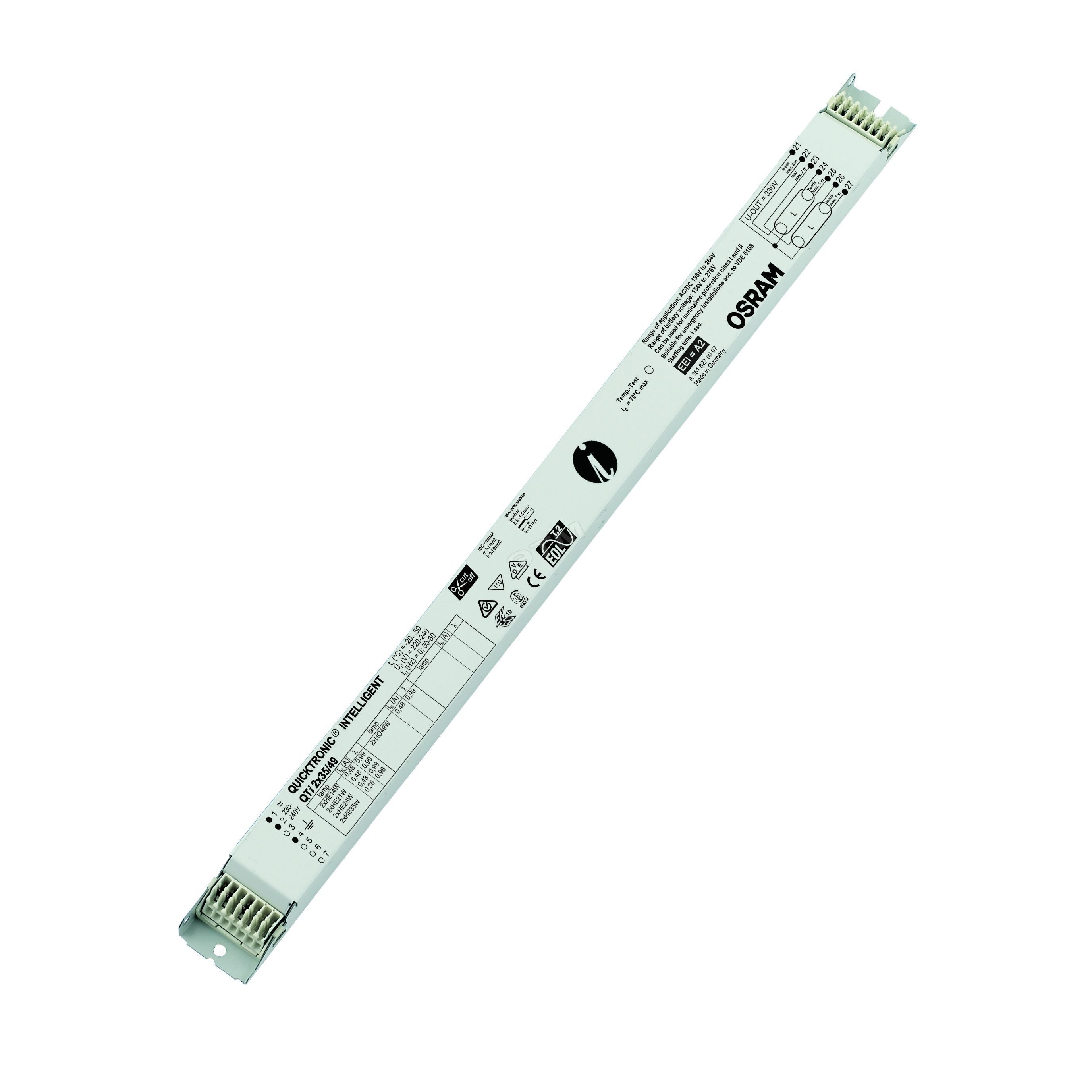 Osram quicktronic. Osram qti 1x28/54 dim. osram qti 1x35/49/80 dim. osram qti dali 2x35/49/80 dim.