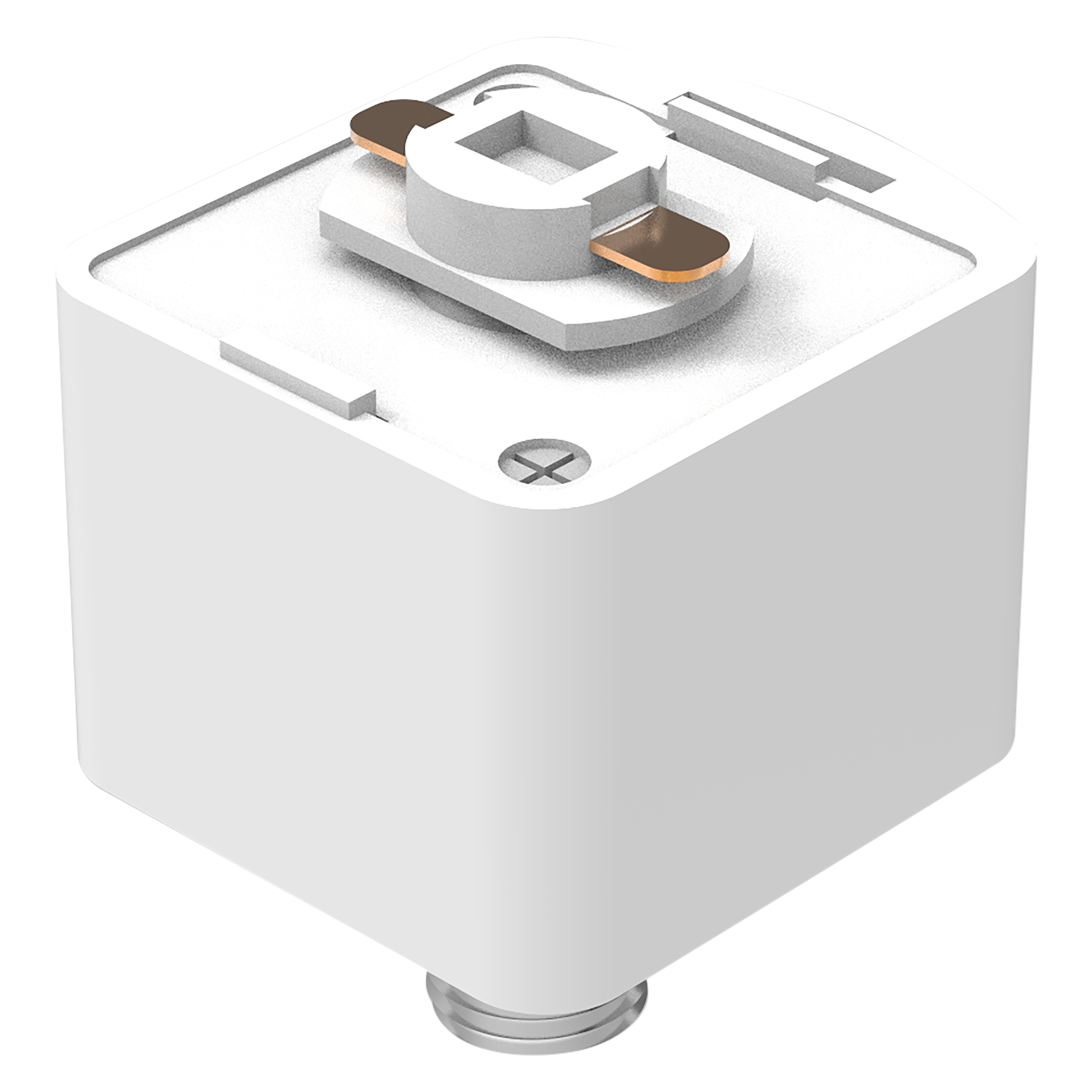 Адаптер кубический белый для шинопровода