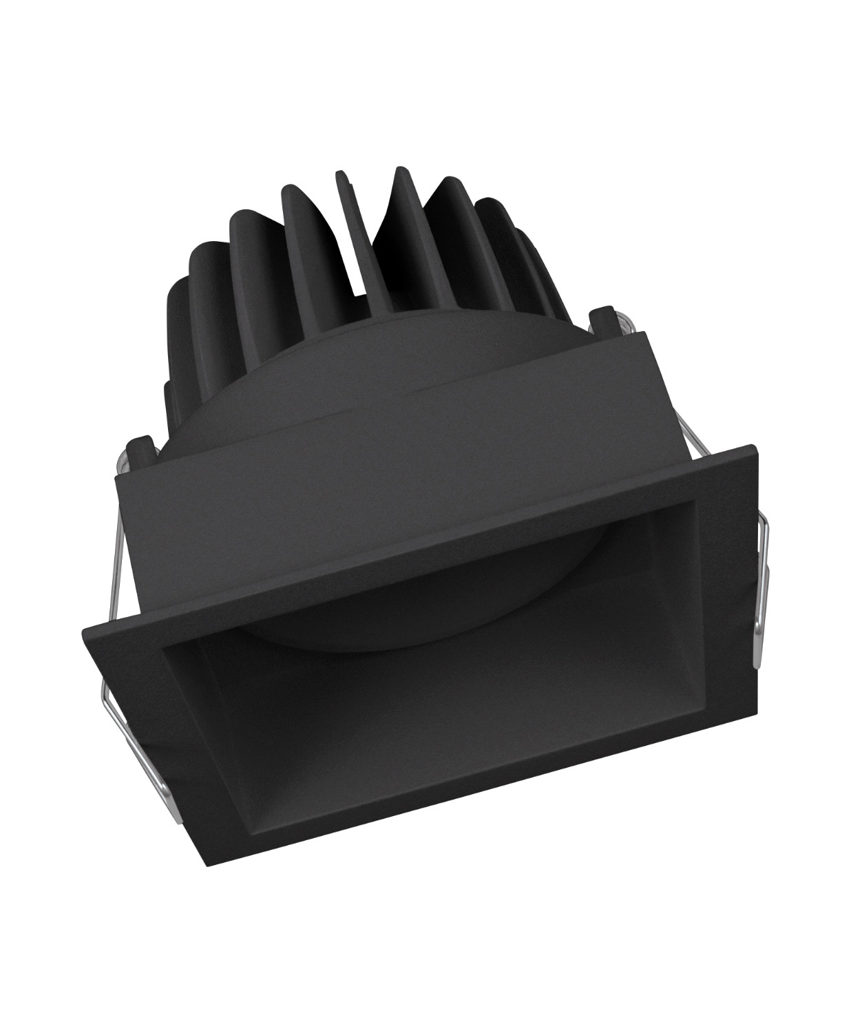 Светильник светодиодный ДВО-8Вт 3000K 650Лм IP20 черный квадрат