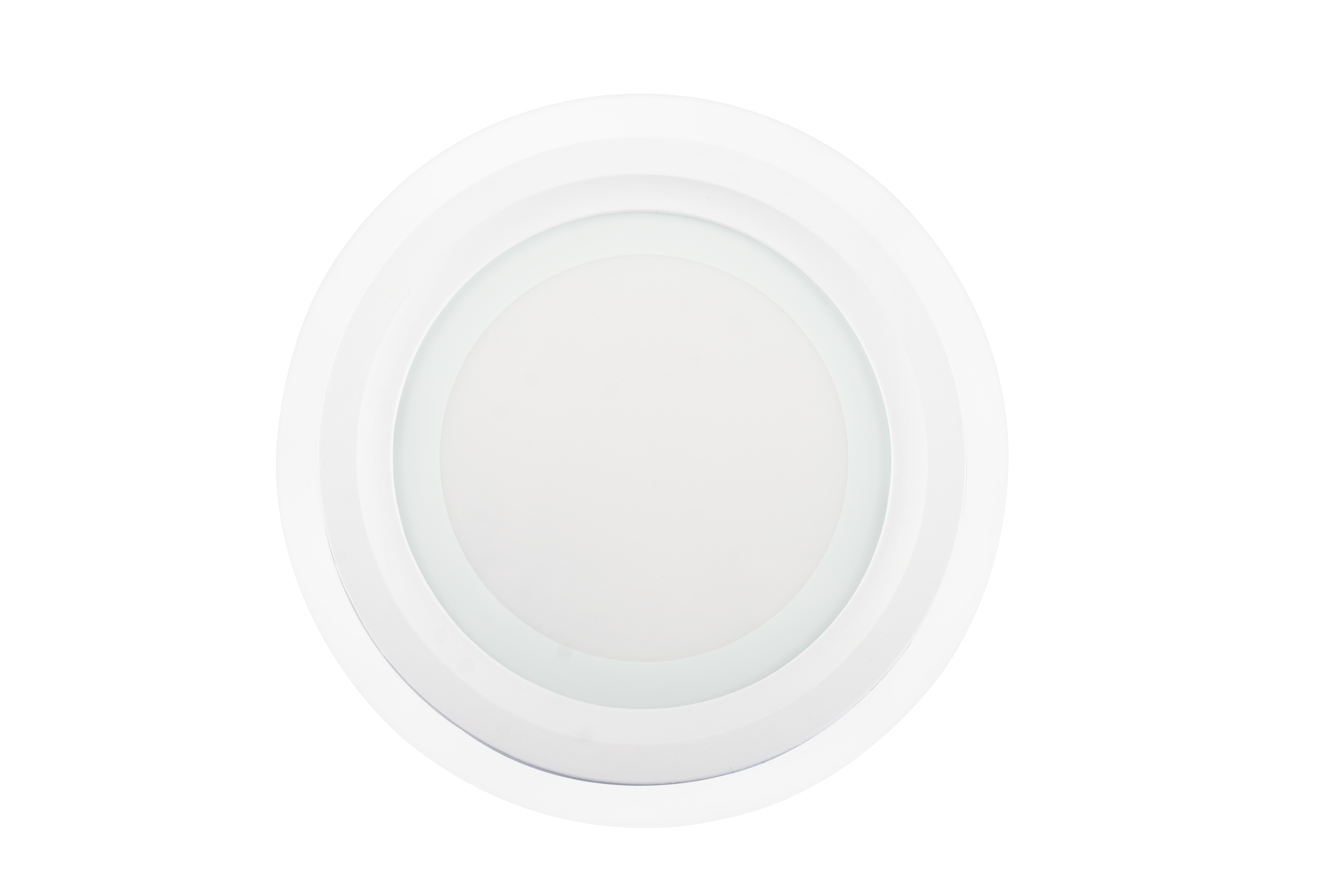 Встраиваемый светодиодный светильник даунлайт с декоративным стеклом  ДВО 9Вт 3000К 810Лм IP20 белый