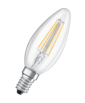 Лампа светодиодная филаментная Parathom Retrofit CLB 4W (замена40Вт), теплый белый свет, E14, прозрачная колба Osram 4052899961661 LEDVANCE