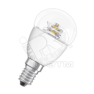 Лампа светодиодная LED 6Вт Е14 P40 CS тепло-белый Osram