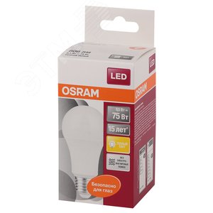 Лампа светодиодная LED 9Вт Е27 LS CLA75 FR теплый матовая Osram 971554 LEDVANCE - 3