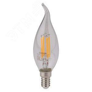 Лампа светодиодная LED 4Вт Е14 FILAMENT CLBA40, тепло-бел, прозр.свеча на ветру OSRAM 4058075055452 LEDVANCE - 2