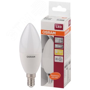 Лампа светодиодная LED 6,5Вт Е14 STAR ClassicB (замена 60Вт),теплый белый свет, матовая колба Osram