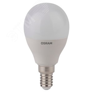 Лампа светодиодная LED 8Вт E14 CLP75 тепло-бел, матов.шар OSRAM 4058075210806 LEDVANCE - 2