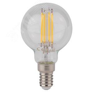 Лампа светодиодная LED 6Вт E14 CLP75 белый, Filament прозр.шар OSRAM 4058075218178 LEDVANCE - 2