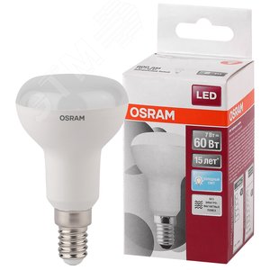Лампа светодиодная LED 7Вт Е14 STAR R50(замена 60Вт), нейтральный Osram