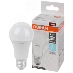 Лампа светодиодная LED Base Грушевидная 12 Вт (замена 90 Вт), 860Лм, 4000К, цоколь E27 OSRAM 4058075527270 LEDVANCE
