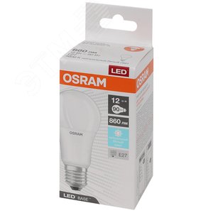 Лампа светодиодная LED Base Грушевидная 12 Вт (замена 90 Вт), 860Лм, 4000К, цоколь E27 OSRAM (4058075527270)