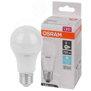 Лампа светодиодная LED Base Грушевидная 9 Вт (замена 75 Вт), 720Лм, 4000К, цоколь E27 OSRAM 4058075527652 LEDVANCE
