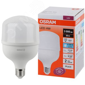 Лампа светодиодная LED HW 30Вт E27 (замена 300Вт) холодный белый OSRAM