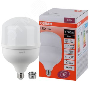 Лампа светодиодная LED HW 50Вт E27/E40  (замена 500Вт) белый OSRAM