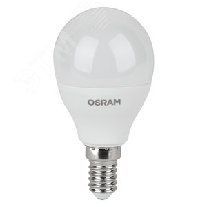 Лампа светодиодная LED 7 Вт E14 3000К 560Лм шарик 220 В (замена 60Вт) OSRAM 4058075579620 LEDVANCE - 3