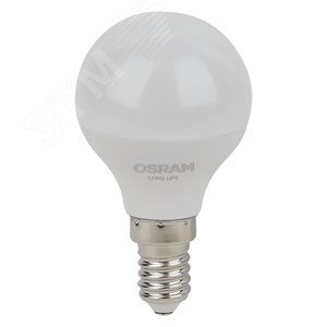 Лампа светодиодная LED 7Вт Е14 2700К 600Лм шар 220В (замена 60Вт) OSRAM 4099854186424 LEDVANCE - 3