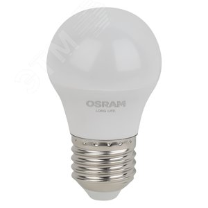 Лампа светодиодная LED 7Вт Е27 2700К 600Лм шар 220В (замена 60Вт) OSRAM 4099854186516 LEDVANCE - 3