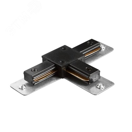 T-Соединитель черный для шинопровода - фото 1