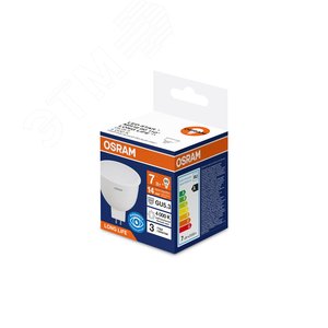 Изображение товара Лампа светодиодная 7 Вт 700Лм 4000К GU5.3 170-250В OSRAM LONG LIFE (шт)