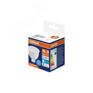 Изображение товара Лампа светодиодная 10Вт 1000Лм 6500К GU5.3 170-250В OSRAM LONG LIFE (шт)
