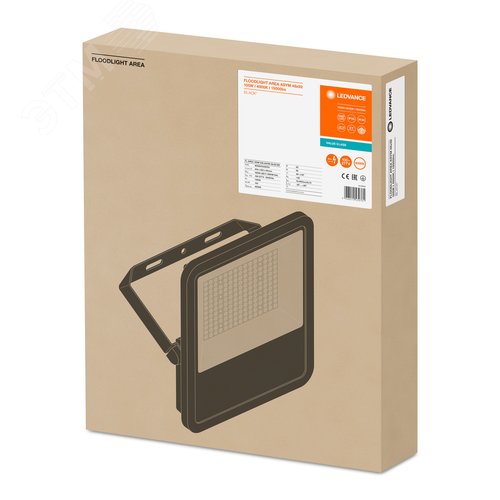 Прожектор светодиодный асимметричный ДО-105 Вт 4000К 15000м IP66 черный - фото 3