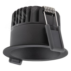 Изображение товара Светильник светодиодный ДВО-8Вт 2700K 8(6/4)Вт 640(80/50 процентов )лм IP44 CRI90 управляемый антибликовый защитный угол 70 град черный SPOT (шт)