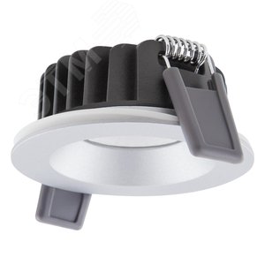 Светильник светодиодный ДВО-6Вт 3000K 6(4)Вт 510(80%)лм IP65/20 CRI90 управляемый низкопрофильный серый SPOT - фото 1