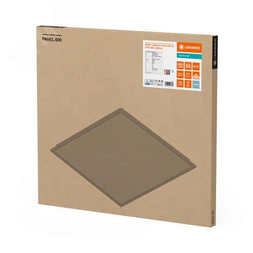 Панель светодиодная ДВО-33Вт 600х600 6500K 3630Лм CRI80 IP40/IP20 UGR<19 белый Compact - фото 3